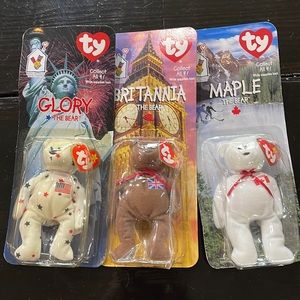 McDonald's teeny beanie bears in box 3/4 set